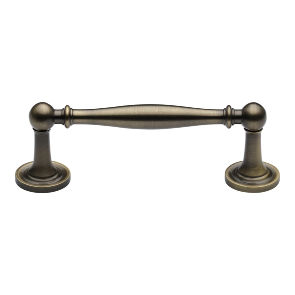 C2533 96-AT • 096 x 121 x 38mm • Antique Brass • Heritage Brass Elegant Cabinet Pull Handle